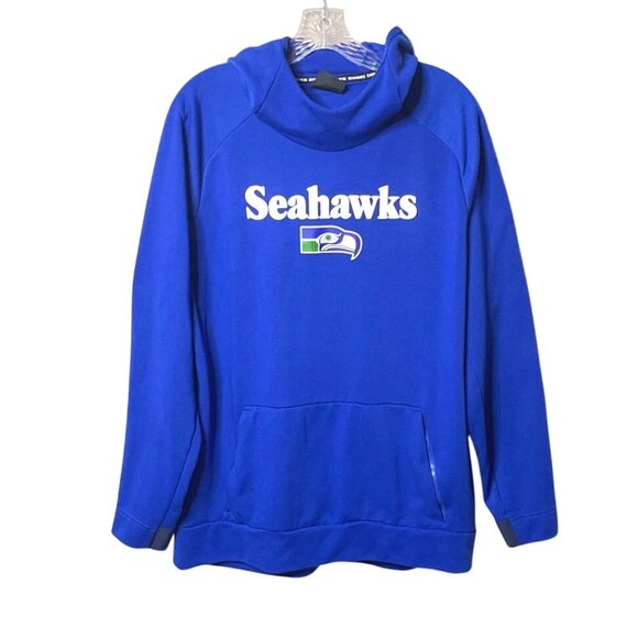 Nike NFL Seahawks Dri-Fit Blue Rewind Hoodie Men’s XL Pullover Kangaroo Pocket - Picture 7 of 7